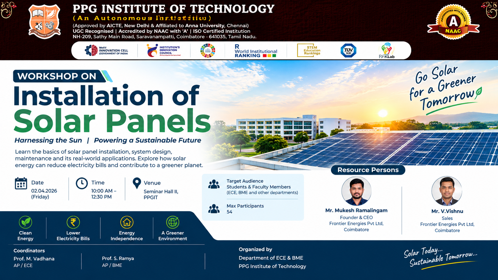 Installation of Solar Panels banner