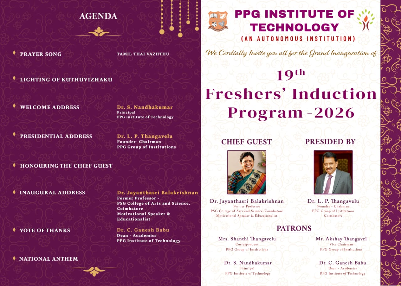 19th FRESHERS' INDUCTION PROGRAM-2026 banner